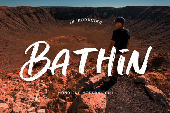 Bathin Display Font for Editorial Design