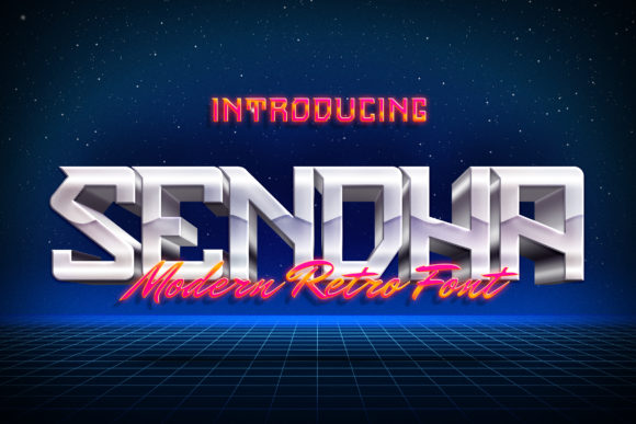 Sendha: A Bold Display Font for Sci-Fi-Inspired Branding